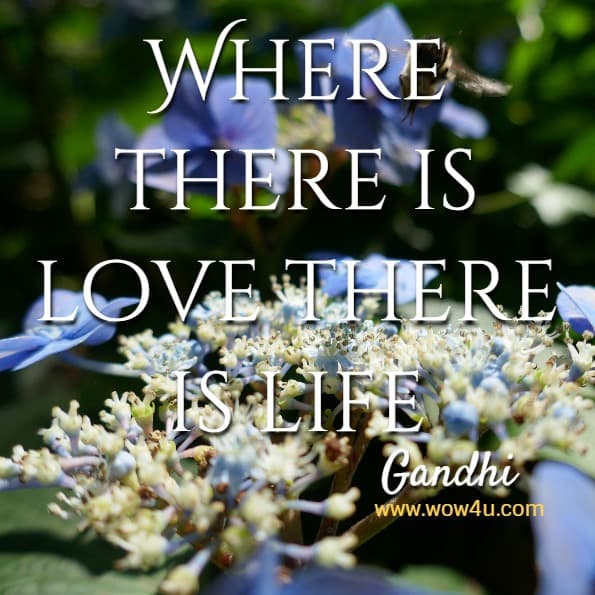 Where there is love there is life   Gandhi 
