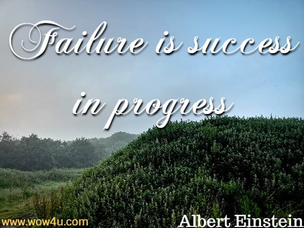 Failure is success in progress. Albert Einstein 