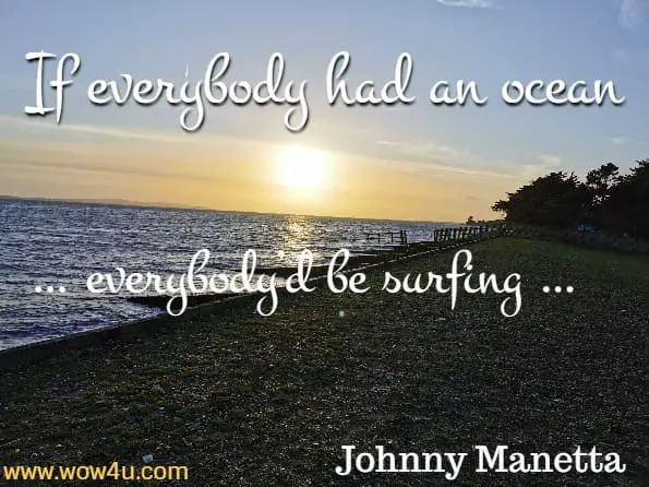If everybody had an ocean ï¿½ everybodyï¿½d be surfing ï¿½ Johnny Manetta and 4 more, Looking For Something to Find
