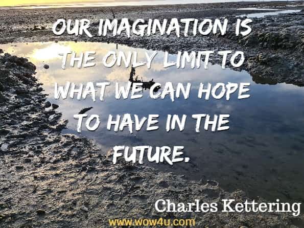 Our imagination is the only limit to what we can hope to have in the future. Charles Kettering
