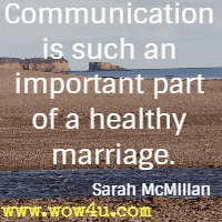 Communication is such an important part of a healthy marriage. Sarah McMillan