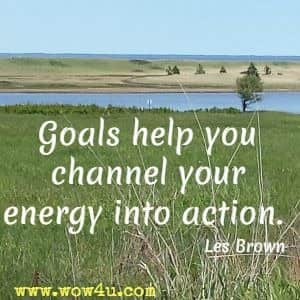 Goals help you channel your energy into action. Les Brown 