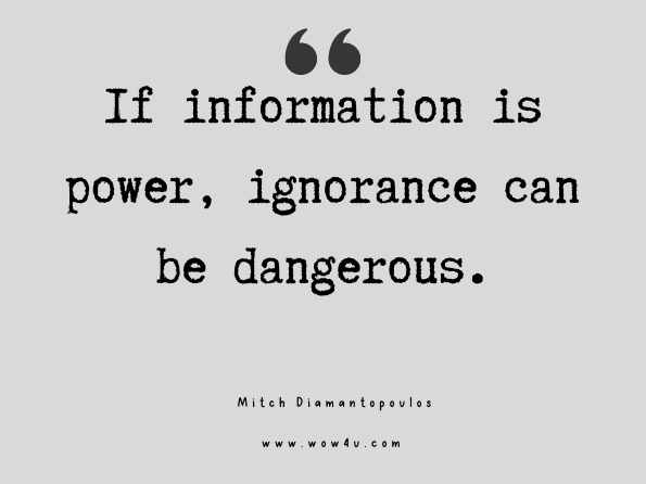If information is power, ignorance can be dangerous. Mitch Diamantopoulos, 30: Thirty Years of Journalism and Democracy in Canada 