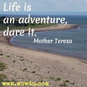 Life is an adventure, dare it. Mother Teresa 