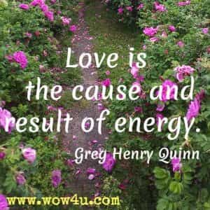 Love is the cause and result of energy. Greg Henry Quinn  