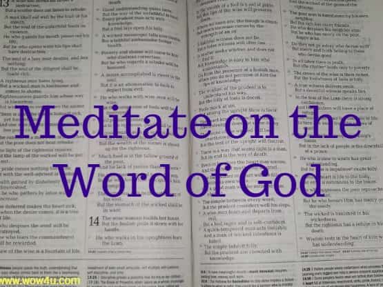 Meditate on the Word of God