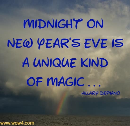 Midnight on New Year's Eve is a unique kind of magic  . . . Hillary DePiano