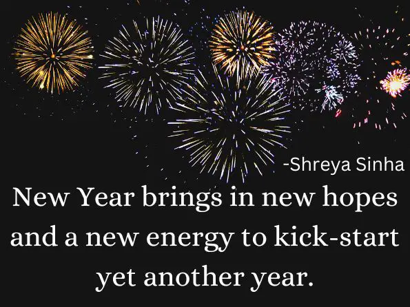 New Year is a symbol of hope. It provides opportunity to start anew. If people messed up during the year that is past, the New Year gives them a chance to shape up and straighten their lives. Simeon P. Rosete DBS Jr., Inspiring Thoughts to Jump Start Your Day
