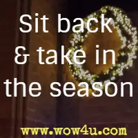 Sit back and take in the season