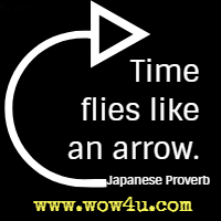 Time flies like an arrow. Japanese Proverb